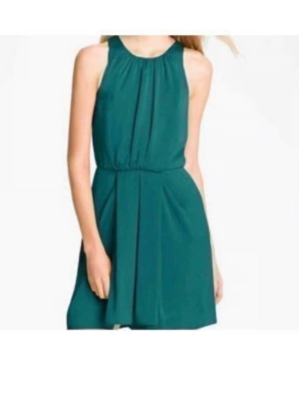 Rebecca Taylor Teal Halter Neck Dress